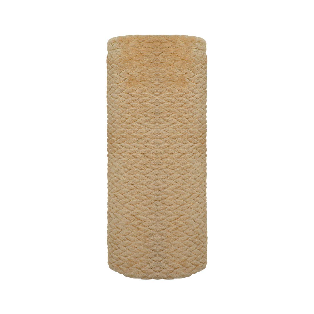 PiccoCasa Flannel Fleece Throw Blanket,Soft Microfiber Couch Sofa Throw,Jacquard Weave Pattern Fuzzy Plush Lightweight Decor Blankets for Bed Sofa Chair, 50 x 59 Inches Taupe