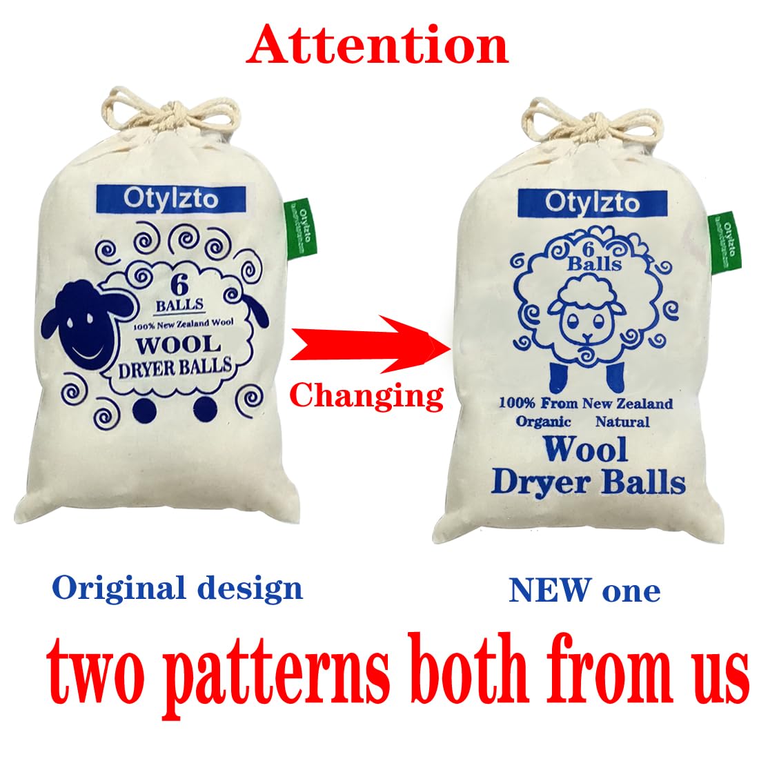 Wool Dryer Balls 6-Pack, Drying Balls for Laundry,Reusable As Natural Fabric Softener, Reduce Clothing Wrinkles, Drying Clothes Faster Eco-Friendly