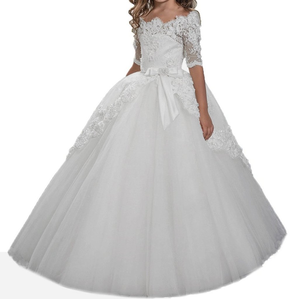 Wenli Half Sleeve Lace 2018 Holy First Communion Dresses For Girls Buy Wenli half sleeve lace 2018 holy first communion dresses for girls buy
