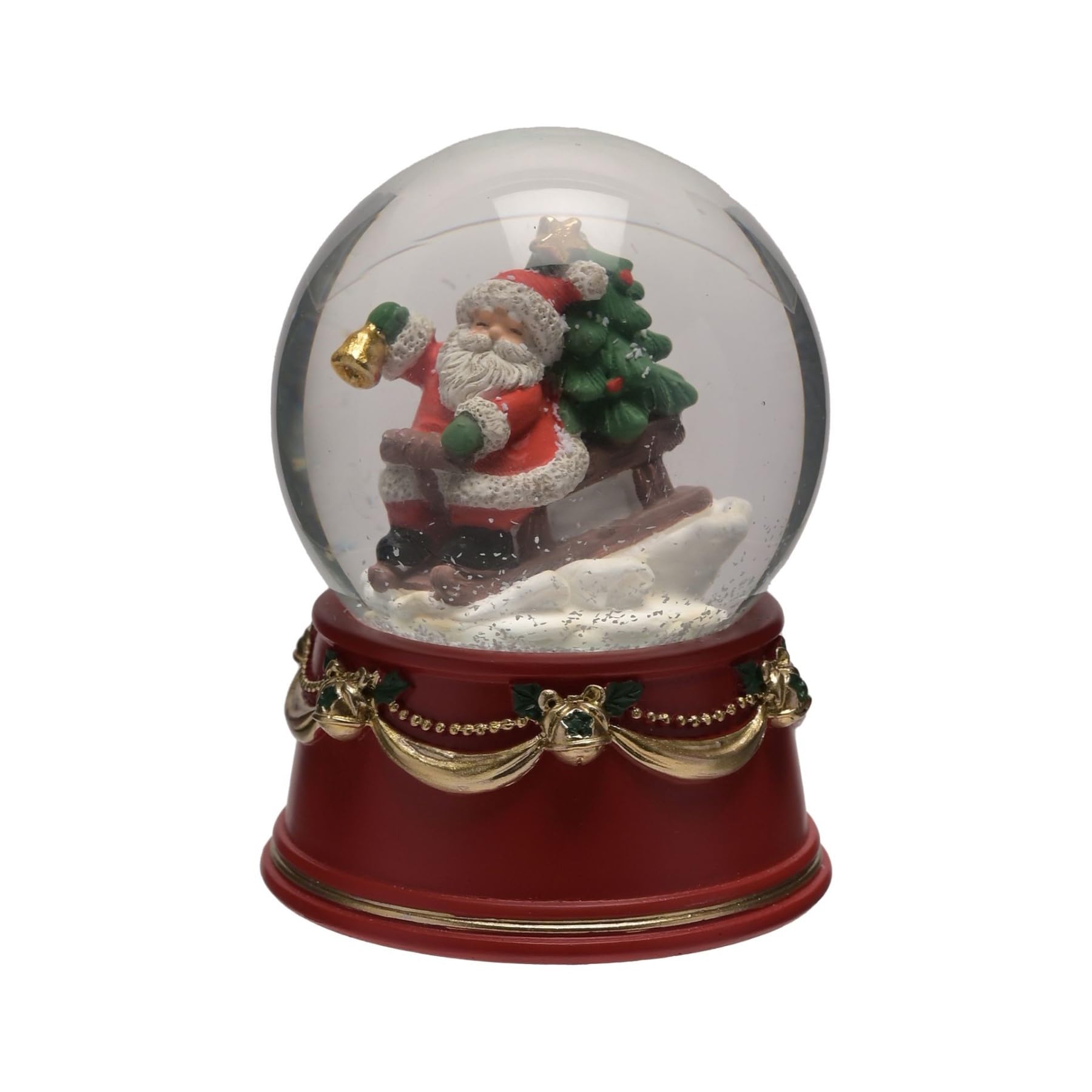 Christmas 60mm Snow Globe Waterball Decoration - Santa on Sleigh