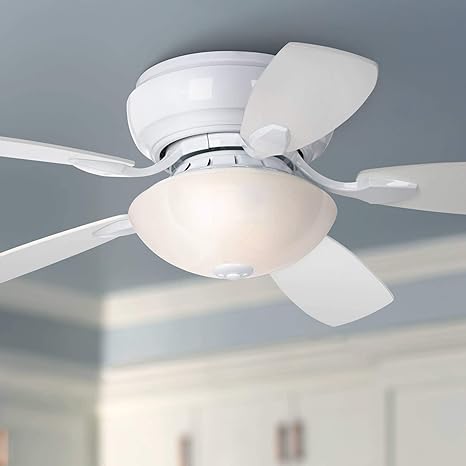 44 Casa Habitat Modern Hugger Ceiling Fan With Light Led White