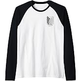 Attack on Titan Scout Regiment Survey Corps Pocket Logo Raglan Baseball Tee