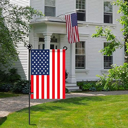 Colorful backyard flag with a stand and clip, priced at $9.99.