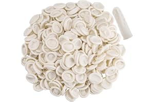 BTYMS 400 Count Latex Finger Cots Medium Fingertip Gloves Disposable Finger Rubber Tips Protector Anti-Static