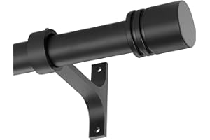 Curtain Rods for Windows 28 to 150 Inches, Vimayta 1 Inch Adjustable Heavy Duty Drapery Rod with Aluminum Alloy Finials and B