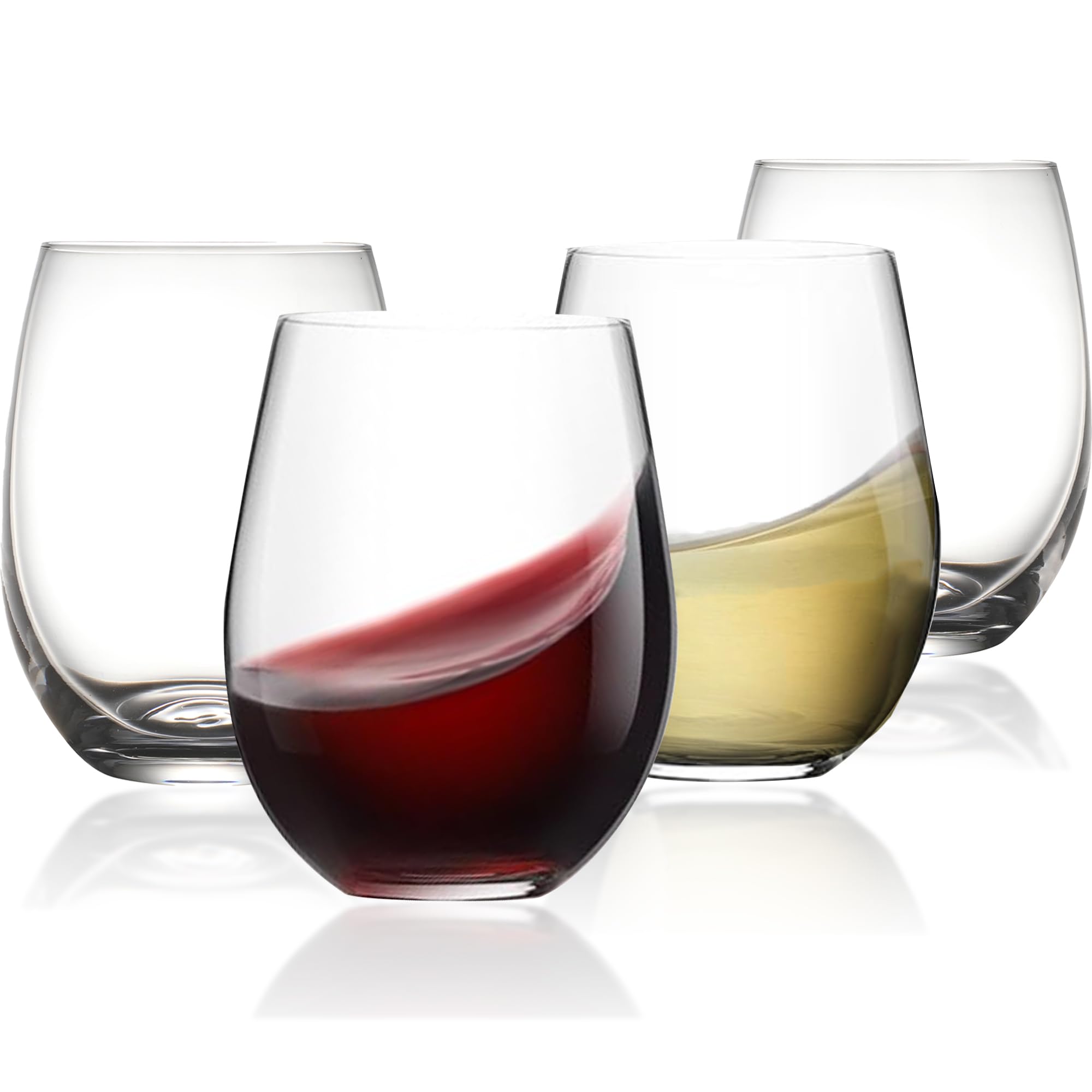 Photo 1 of * missing one *
Stemless Wine Glass, Red & White 15oz Stemless Wine Glass Set of 4, Drink Glasses with Durable Chip Resistant Rim, Large Wine Glasses for Enhanced Aeration, Wine Accessories for Parties (15oz - 4Pack)