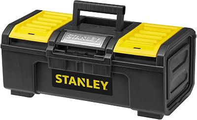 Stanley 16 Inch One-Touch Tool Box with Removable Tray Durable Storage
