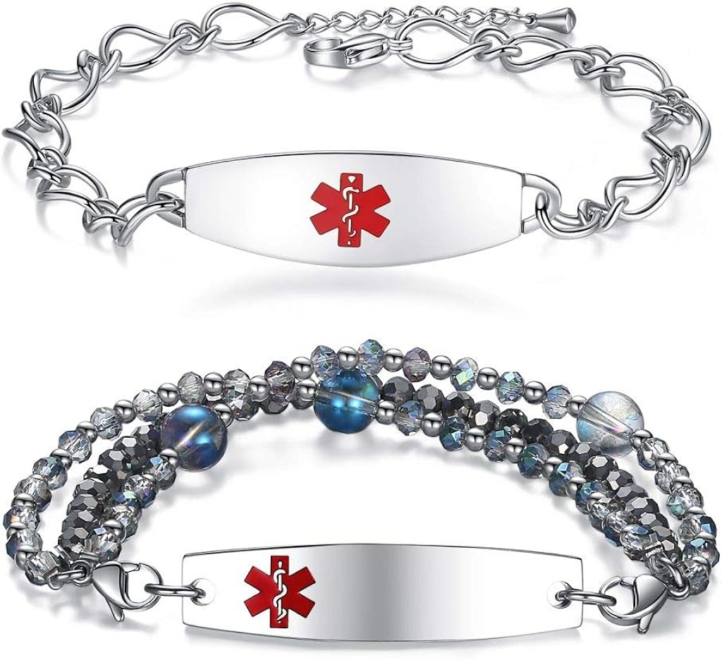 mnmoom Elegant Blood thinner Medical alert Bracelets for
