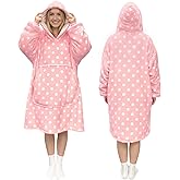 CSONFIT CSONFT Wearable Blanket Oversized for Men Women Hooded Blanket with Sleeves and Pocket One Size Fits Most 55" Length