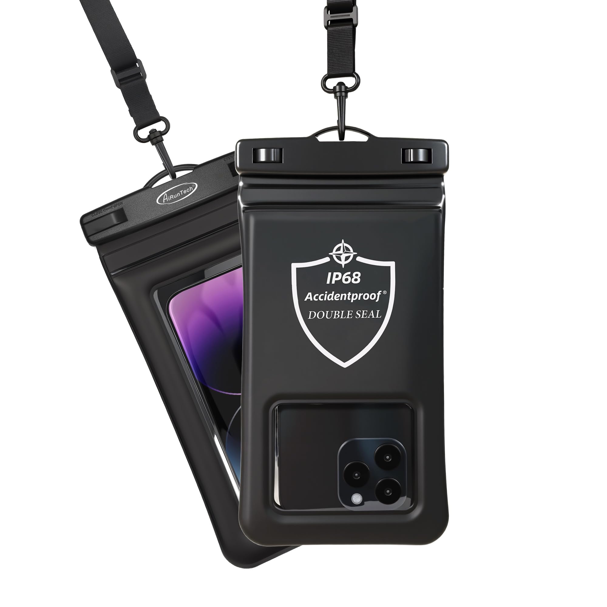 Photo 1 of ***2 PACKS INCLUDED*** Floating Waterproof Phone Pouch,Double Seal Phone Case with Lanyard Protector for iPhone 17 16 15 14 13 12 Pro Max,Kayak Cellphone Bag Beach Cruise Ship Essentials Vacation Accessories***2 PACKS INCLUDED***