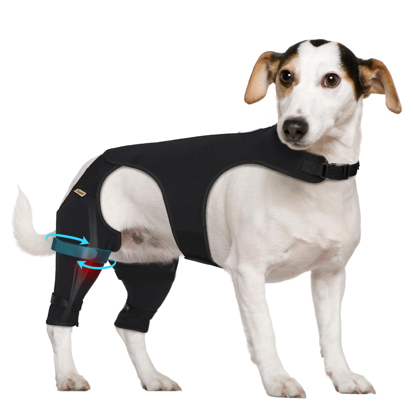 Photo 1 of Supet Dog Rear Leg Sleeve to Stop Licking- Anti Licking for TPLO Surgery Wound Protection, Secure Fit Chew Resistant Washable Recovery Sleeve for Dogs, Suitable for Male and Female Pets