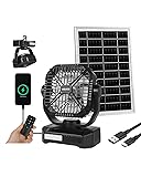 VEVOR 10400mAh Solar fan, Camping Fan with Solar