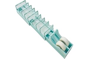 Tape Dispenser for Wrapping, Portable Foldable Double Roll Tapes Dispensers, Multi Roll Ribbon Cutter Machine or Packaging, C