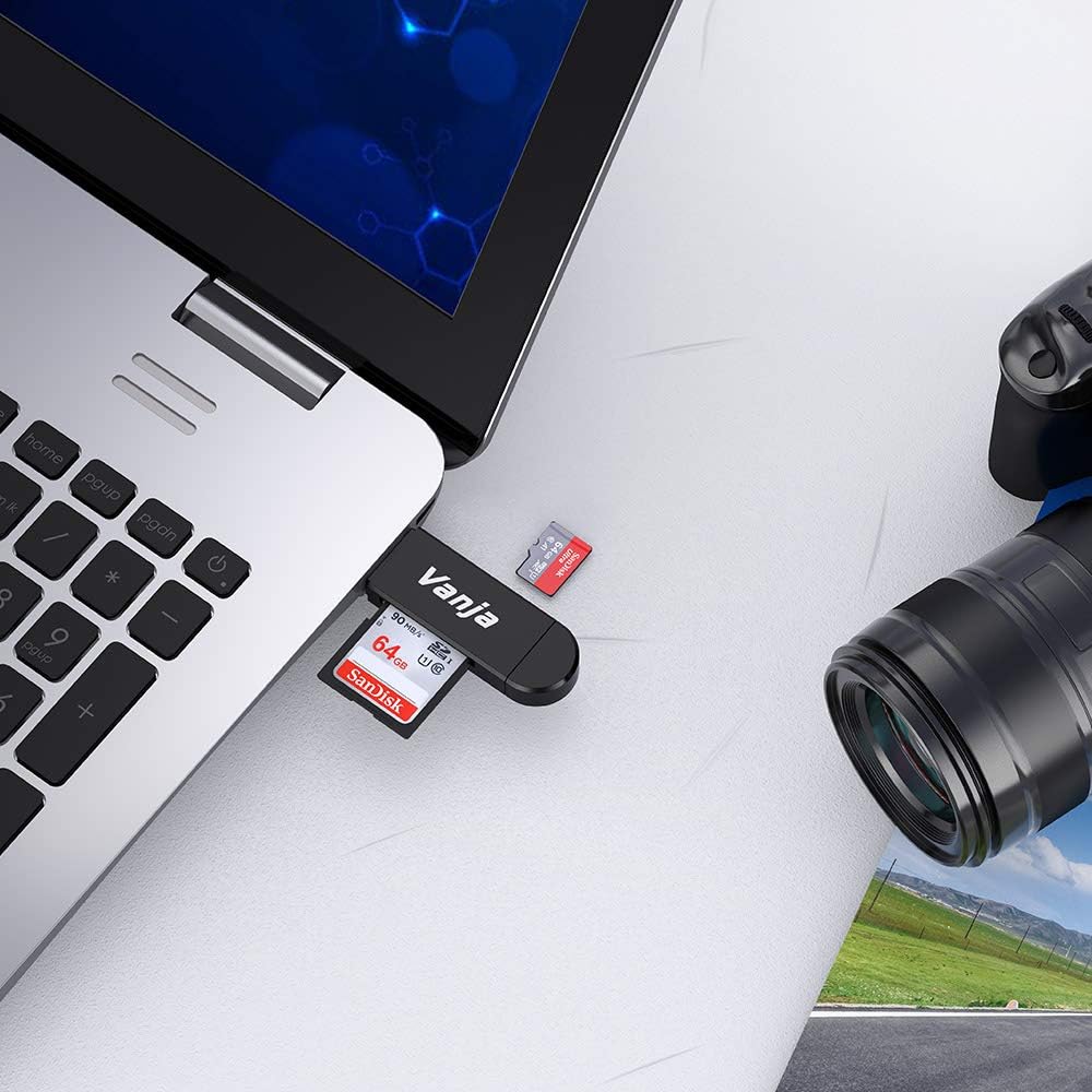 Vanja Micro USB OTG Adapter and USB 2.0 Portable Memory Card Reader for SDXC, SDHC, SD, MMC, RS-MMC, Micro SDXC, Micro SD, Micro SDHC Card and UHS-I Card: Computers & Accessories