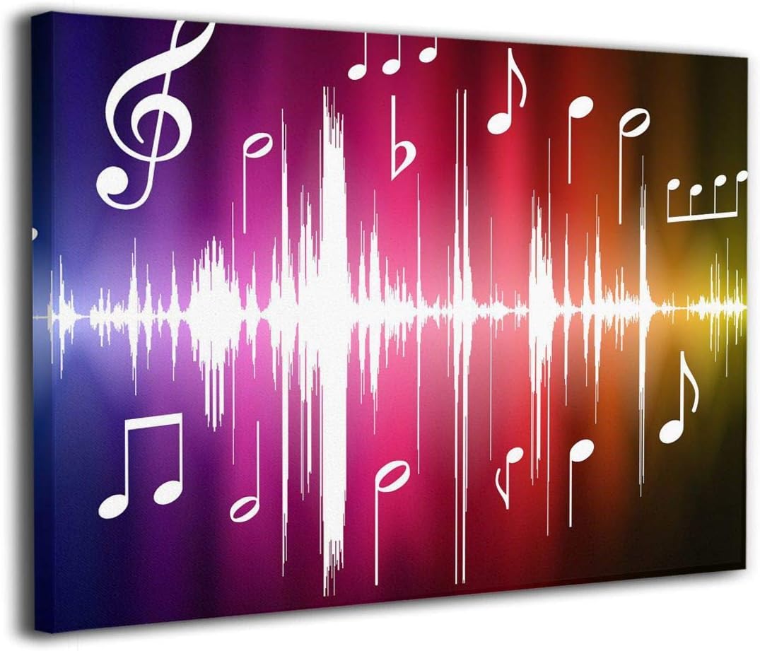 Janany Lona Decorativo para Pared con Notas Musicales Coloridas