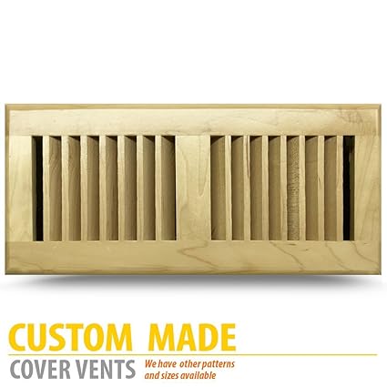 Maple Wood Floor Register 6x12inch Duct Opening Measurements