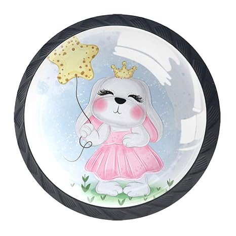 Schrankgriffe Elefant Cartoon Pink Möbelknöpfe Kinder 4er Set