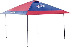 Logo Brands NFL 12x12 Solo Up Canopy - 144 Square Feet of Shade – One-Person Easy Setup, UV-50 Protection, Rolling Storage Bag – Perfect Tent for Tailgates and Outdoor Events