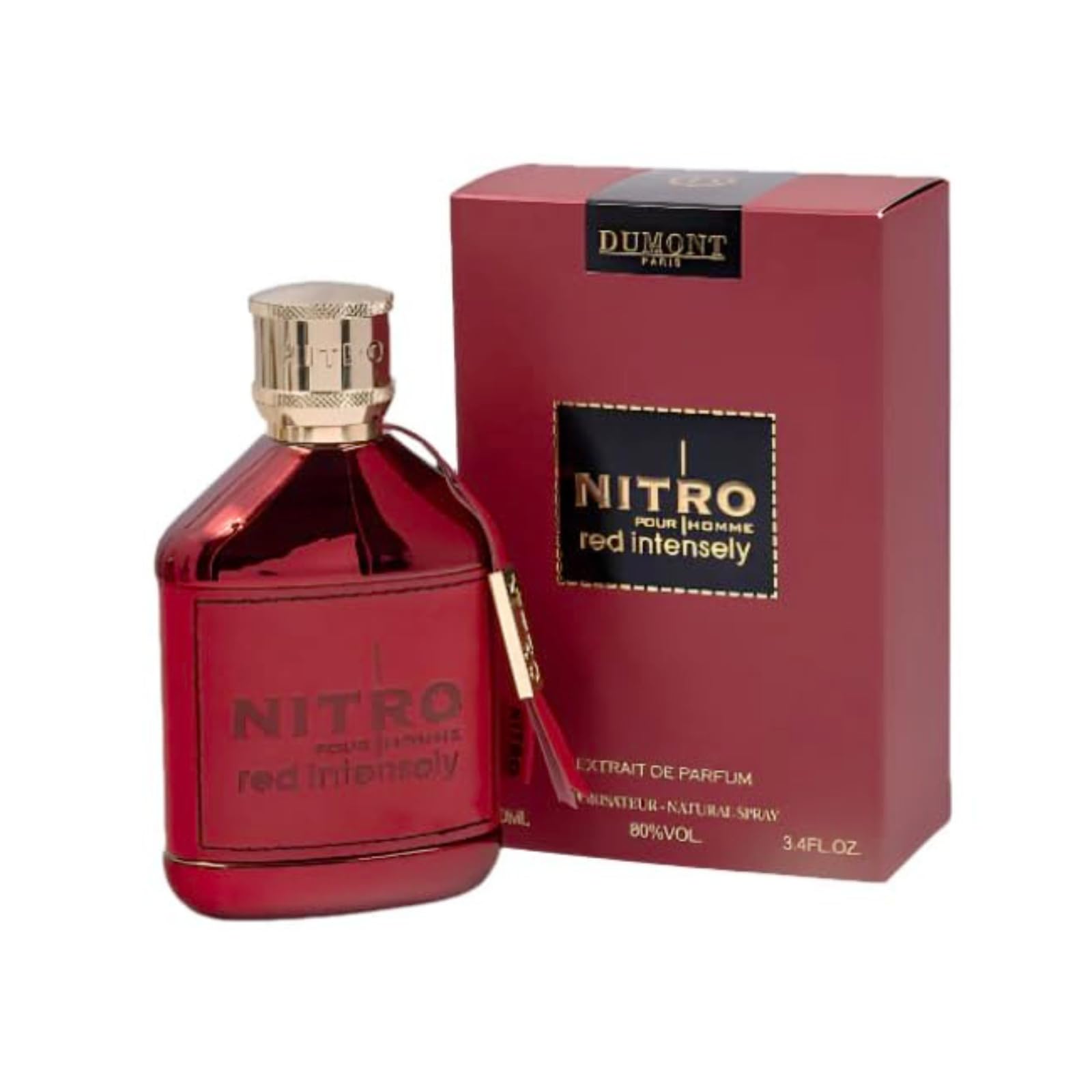 Dumont Nitro Red Intensely Extrait De Parfum - Sensual Aquatic Woody - 3.4 Fl Oz Image