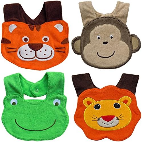 Baby Bibs - Set of 4 Baby Dribble Bibs for Boys (Bibs With Snaps) Chic, Stylish &amp; Fashionable Dribble Bibs That Do The Job, Whilst Looking Adorable!