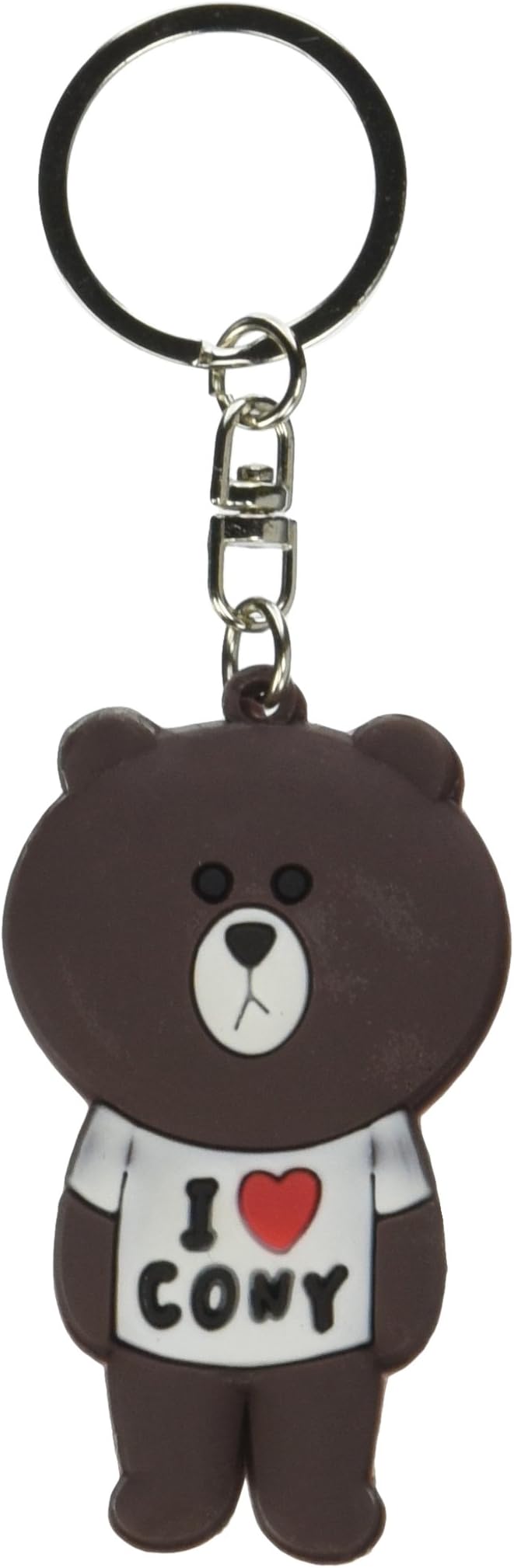 DIYJewelryDepotkxgj PVC Brown Cony Bear PVC Key Chain Accessories for Bags & Purses