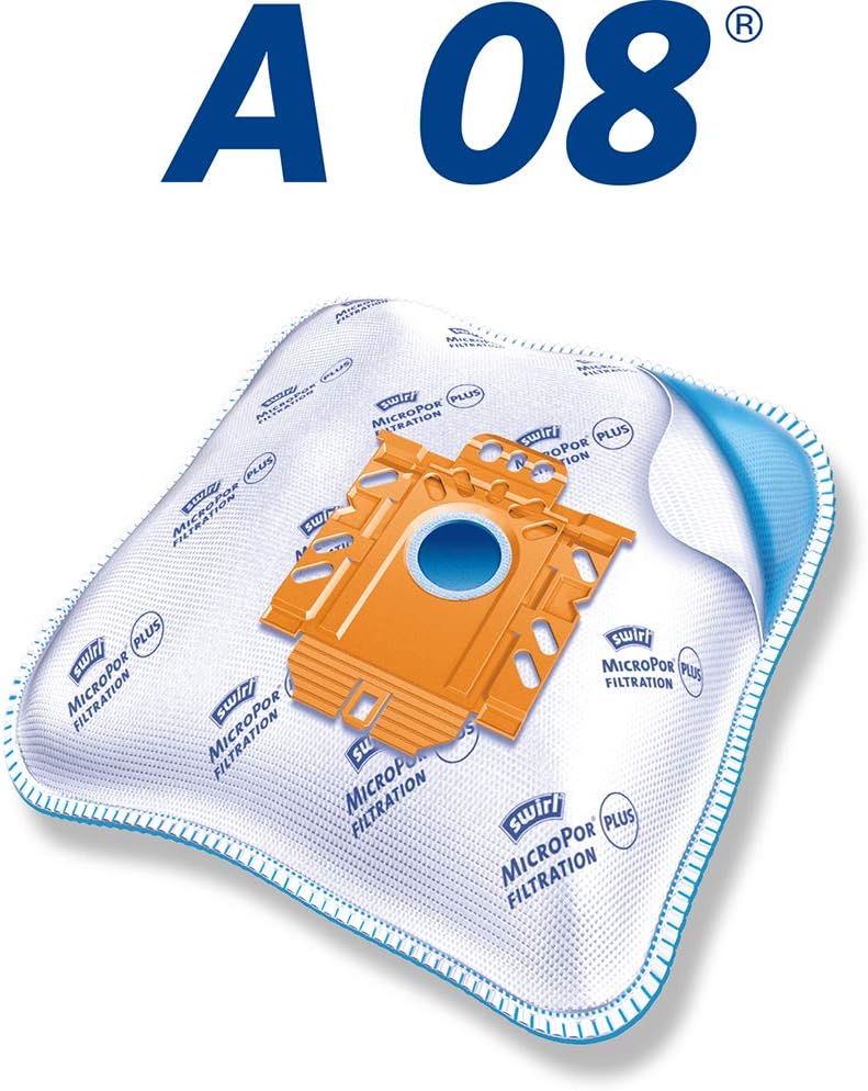 Swirl A 08 MicroPor Plus Vacuum Cleaner Bags for AEG 7300 Vampyr Vacuum Cleaners, Lockable Holding Plate, 4 bags + 1 filters - Image 4