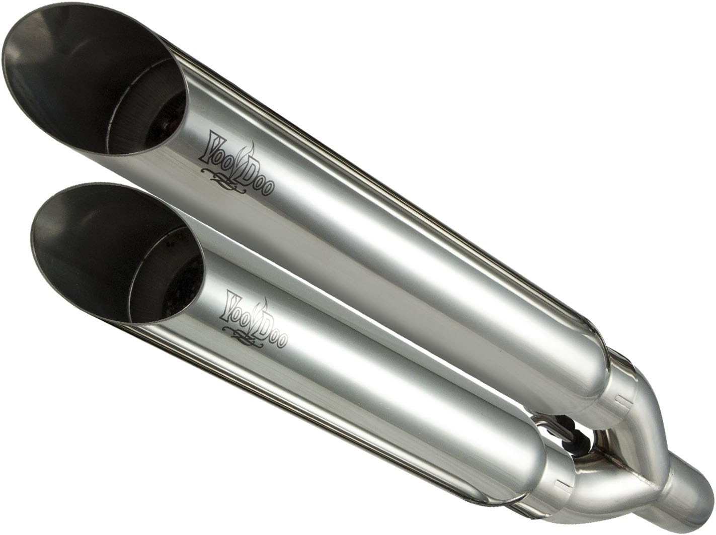 VooDoo Industries VESPYF3L5P Polish Finish Shorty Exhaust Dual Stacked Muffler (for Canam Spyder F3)