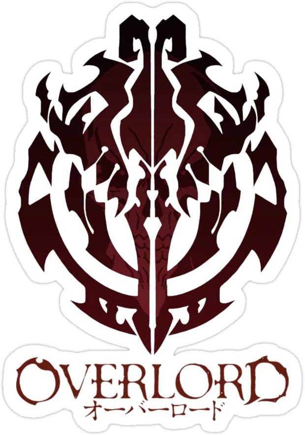 VFreeM (3 PCs/Pack) Overlord Ainz Ooal Gown Crest 3x4 Inch Die-Cut Stickers Decals for Laptop Window Car Bumper Helmet Water Bottle