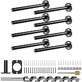 8pcs Wall Shelf Brackets Heavy Duty Floating Shelf Bracket Hidden,Invisible Black Shelving Brackets Decorative Floating Shelf Hardware Heavy Duty,Metal Shelf Support Bracket (8 inch-8pcs)
