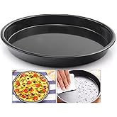 WANGSHIQI Pizza Pan,10 inch Nonstick Pizza Tray for Oven,Carbon Steel Baking Pan,Maximum Temperature Resistance of 230℃/450℉,Dishwasher Safe (1, 10 inches)