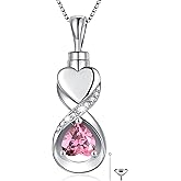 SOLOLIKE Sterling Silver Urn Neckalce for Ashes for Women: Cremation Jewelry for Women - Ashes Keepsake Pendant Memorial Jewelry Gifts for A Loss of Loved Ones