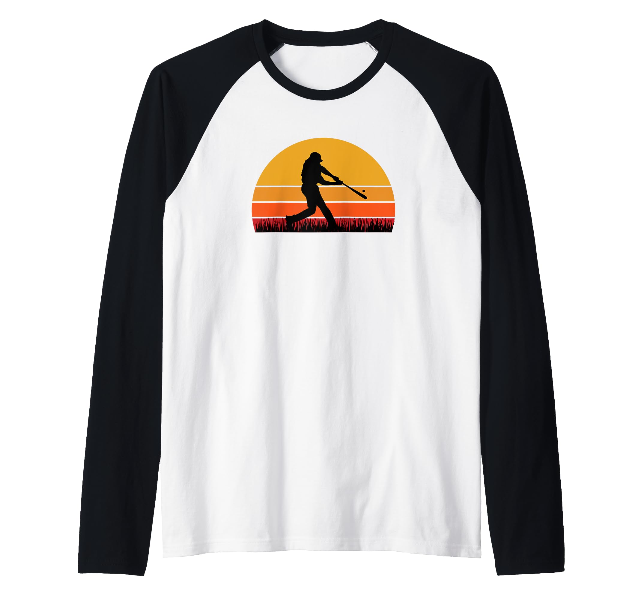 Baseball Beisbol Batter HR Home Run Hit Ball Bat Player Raglan Baseball Tee