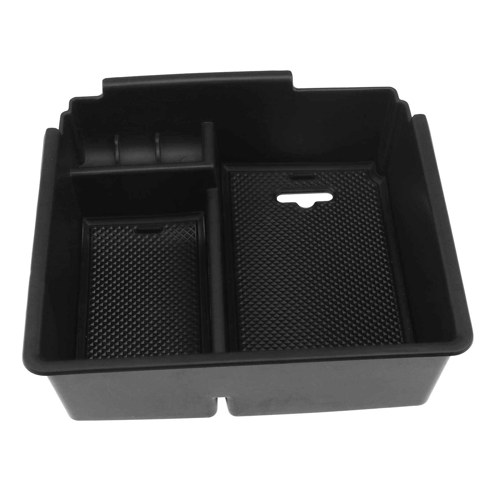 OTOTEC Auto Front Central Armrest Receiving Tray Console Storage Box for Ranger 11-18 Glove Tray Holder with 2 Anti Slip Mat
