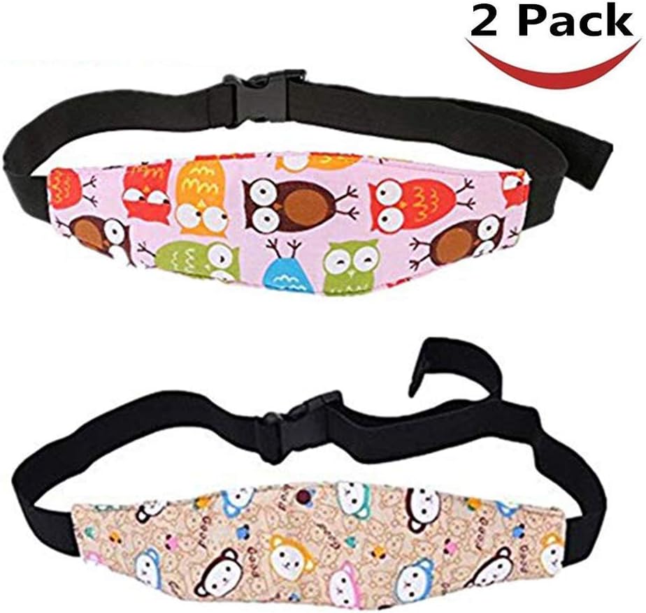 Elaziy Baby Infants Head Support Band Car Seat Neck Relief Sleep Strap,2 Pack