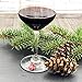 Christmas Holiday Wine Glass Charms, Hand Painted - Set of 8 with Sateen Storage Bag by Cork & Leaf