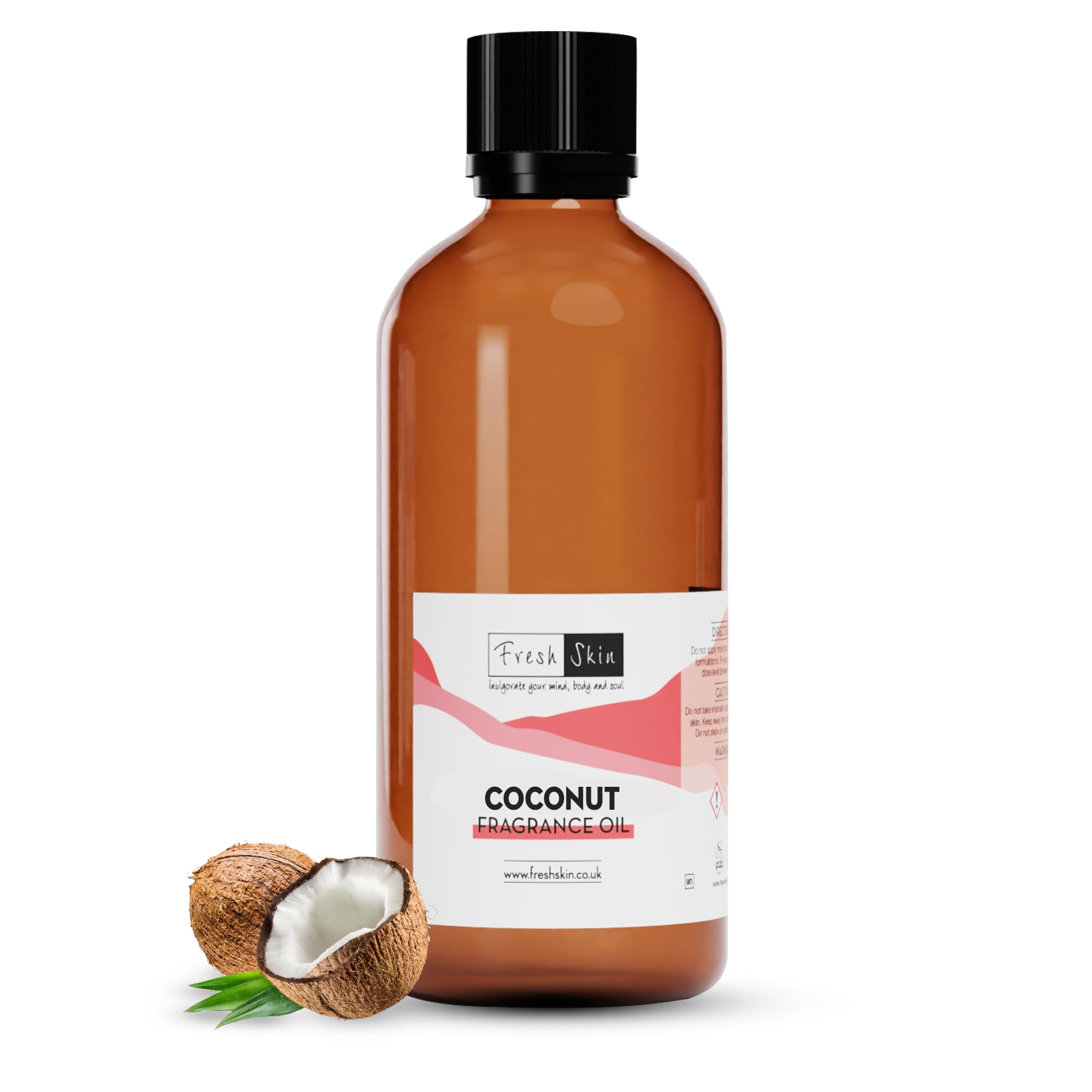 freshskin beauty ltd | Coconut Fragrance Oil 100ml - Candles, Bath Bombs, Soap Making, Reed Diffusers & Wax Melts - Cosmetic Grade - Vegan Friendly