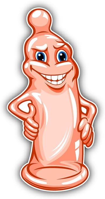 Condom Comic Funny Cartoon Sticker Decal Design 3 X 6 Amazon Com