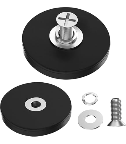 Mutuactor 2PCS Super Powerful Neodymium Round Magnet With 1/4''-20 Male Threaded Stud And - View #7