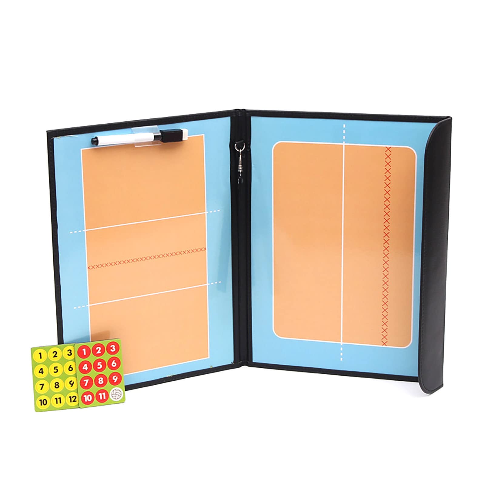 Ruiqas Volleyball Coach Tactical Board with Full Half Court Magnetic Tactics Board with Marker Pieces Pen