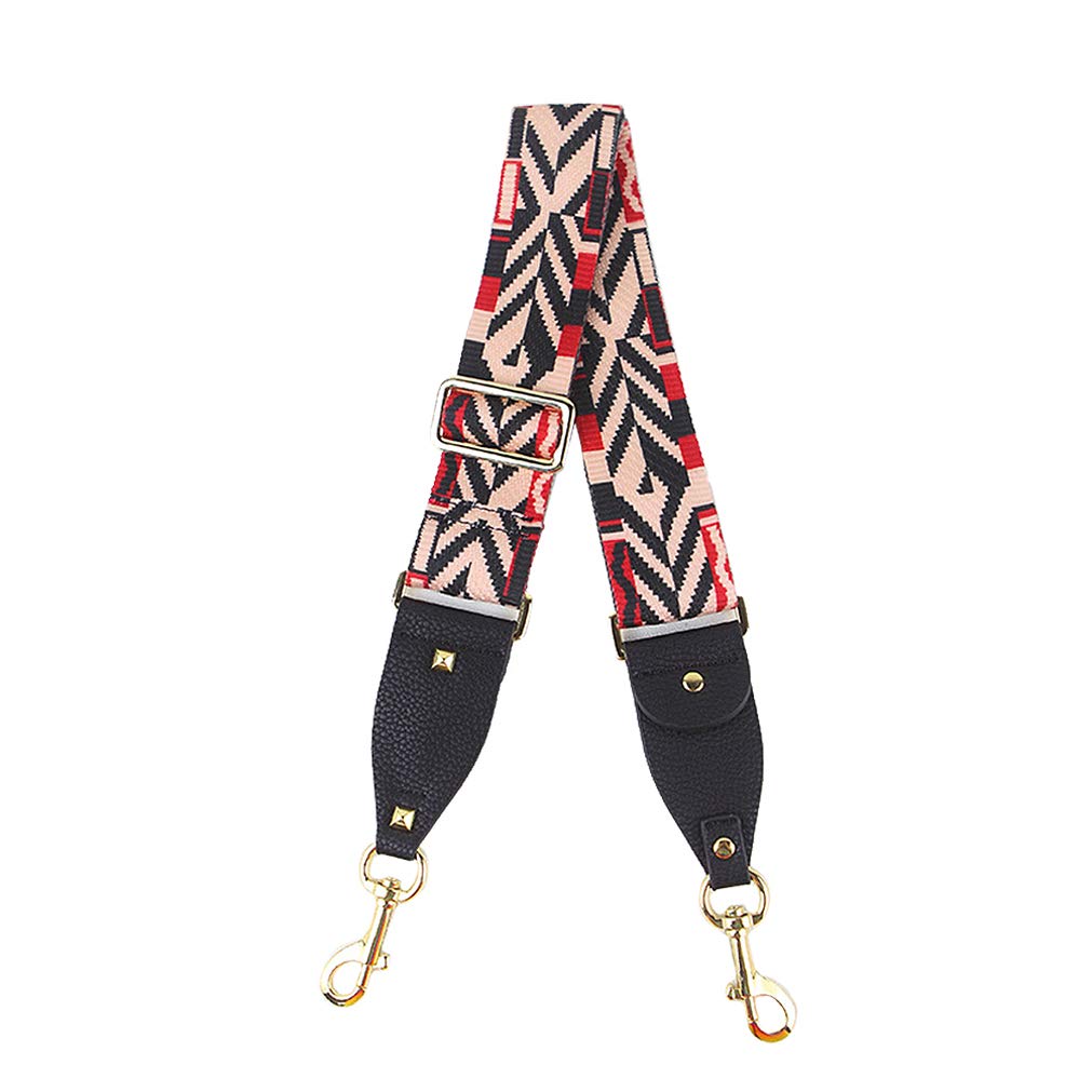 2" Wide Purse Strap Replacement Guitar Style Rainbow Canvas Crossbody