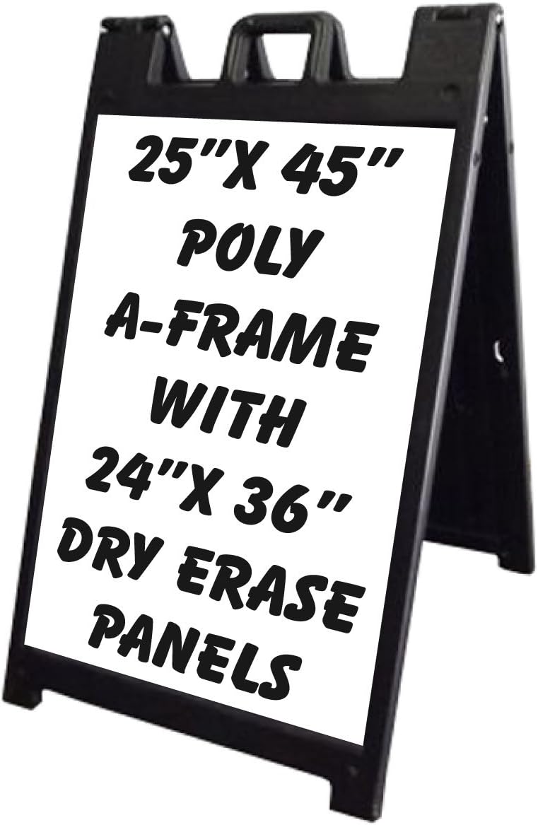 Business Signs 24" x 36" AFrame Hardwood Sidewalk Sandwich Board Dry