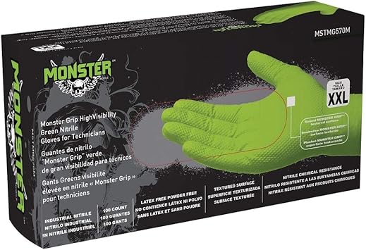 Amazon Com Monster Hd Gloves Green Xxl Automotive