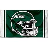 New York Jets Helmet Flag Outdoor Indoor 3x5 Foot Banner