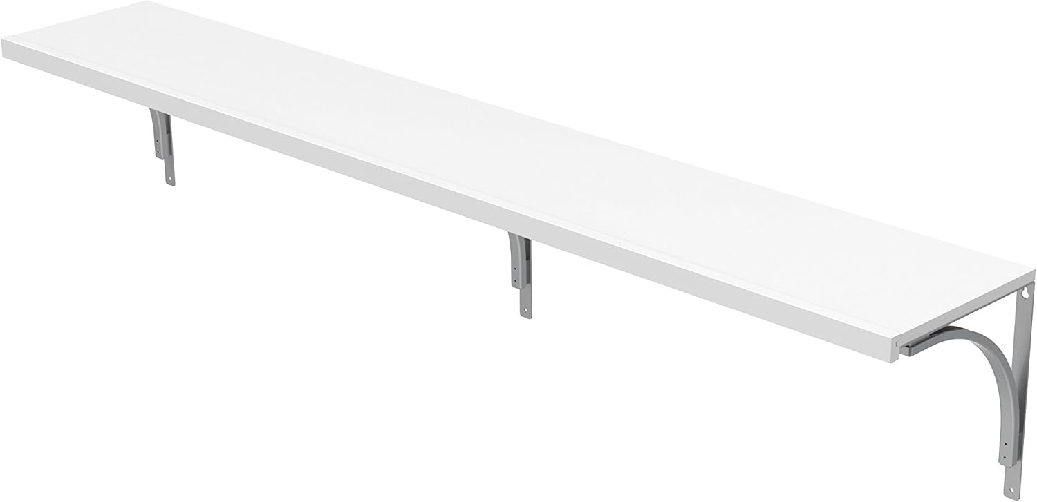 ClosetMaid 1423 Premium Wood Solid Shelf Kit, 6-Foot X 12-Inch, White: Home & Kitchen