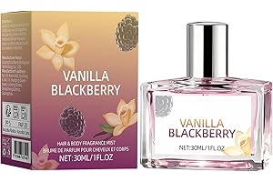 Vanilla Blackberry Perfume Spray for Women,Long-Lasting Hair and Body Fragrance Mist, Alcohol-Free (30ml)