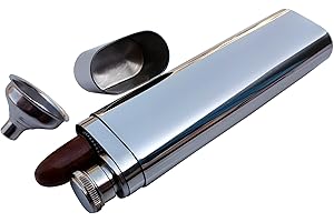 CNFLASK Stainless Steel Mirror Polished 1-Finger Cigar Case with 2oz Tube Flask Cigar Tube Pocket Cigar Holder