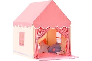 Kids Play Tents for Girls Large Fairy Playhouse for Kids Princess Castle Tent for Indoor Use Toddler Tent Children Play House