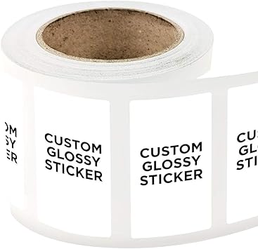custom logo sticker roll