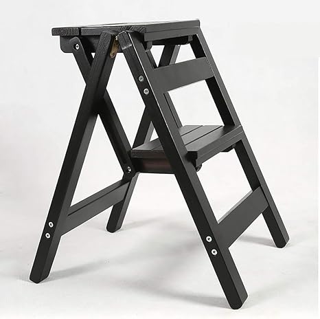 Wooden Step Stool 2 Step Ladder Flower Stand Folding Ladder Multifunctional Indoor Household Climbing The Small Ladder Amazon De Kuche Haushalt
