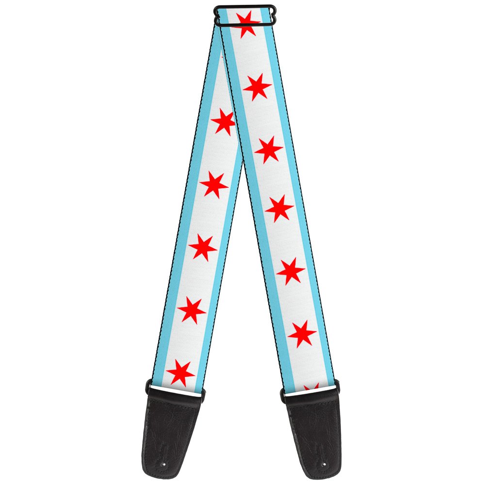 Buckle-Down GS-W35535 "Chicago Flag" Guitar Strap